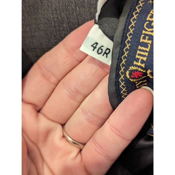 Men's Suit Jacket Size 46R by Tommy Hilfiger Gray - Picture 4 of 5